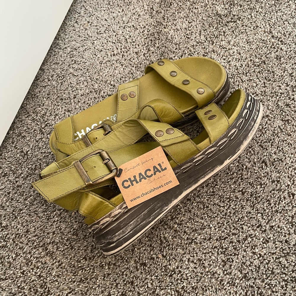 Leather studded sandals